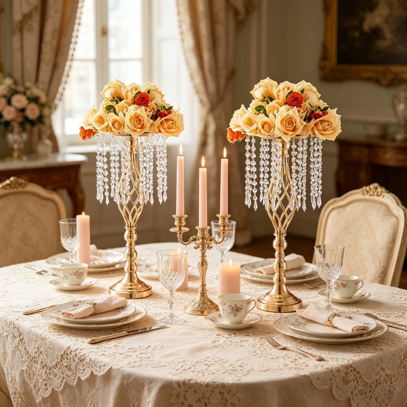 Elegant Tall Gold Crystal Flow - Luxury Lifestyle Items 评论和价格