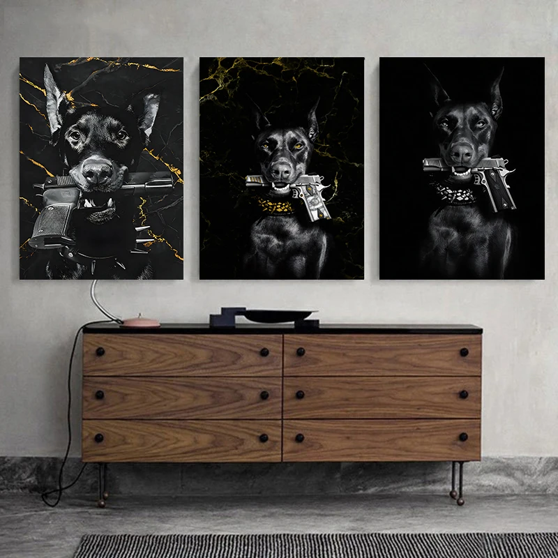 Fashion Black Doberman Dog Lio - Luxury Lifestyle Items 评论和价格